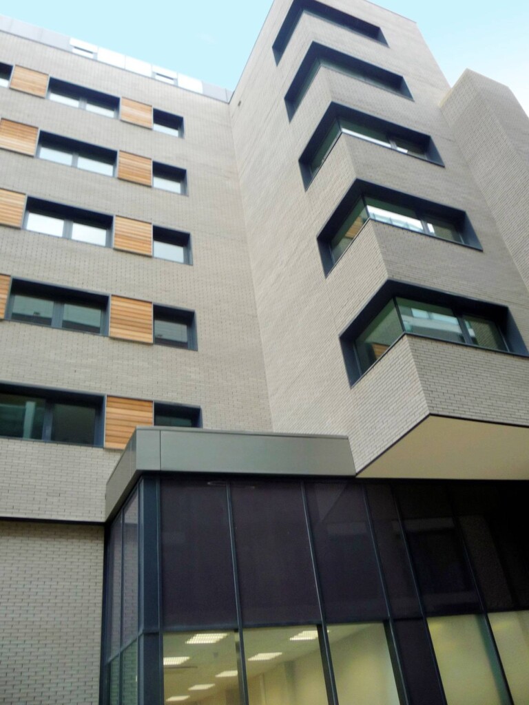 A building with windows.