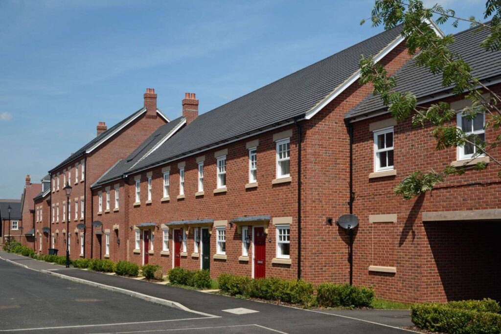 A row of MCP1132 buildings.