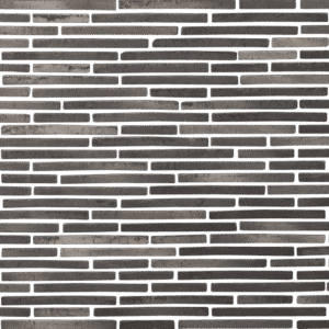A black and white image of a brick wall.