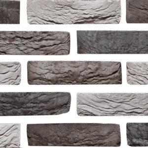 A picture of a brick wall with gray and brown colors.