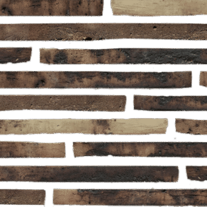An image of a green and brown brick wall.