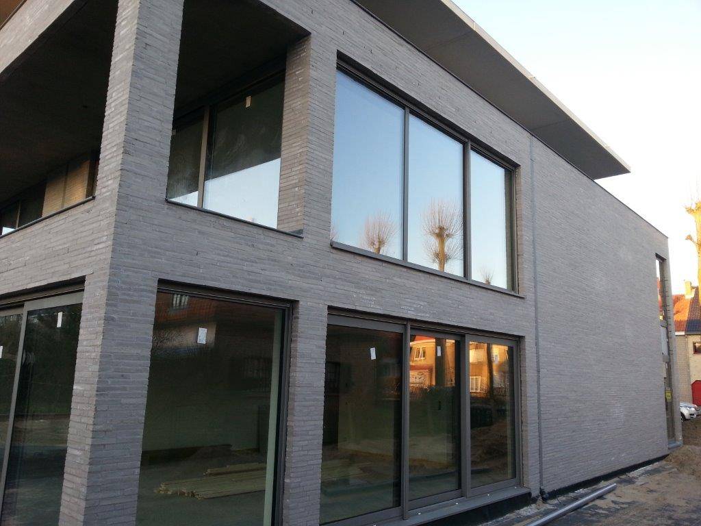 MCPV112 project 5 bricks building side view glass windows