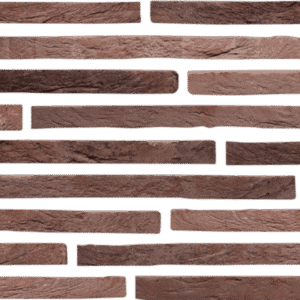 A brown stone wall with a green background.