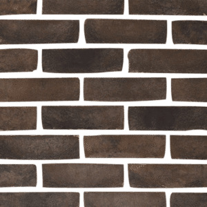 A brown brick wall on a green background.