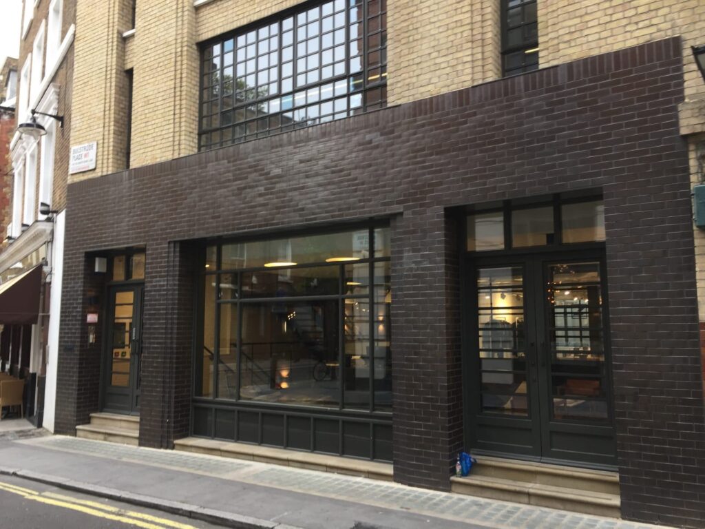 Bulstrode Place W1 brick building front view