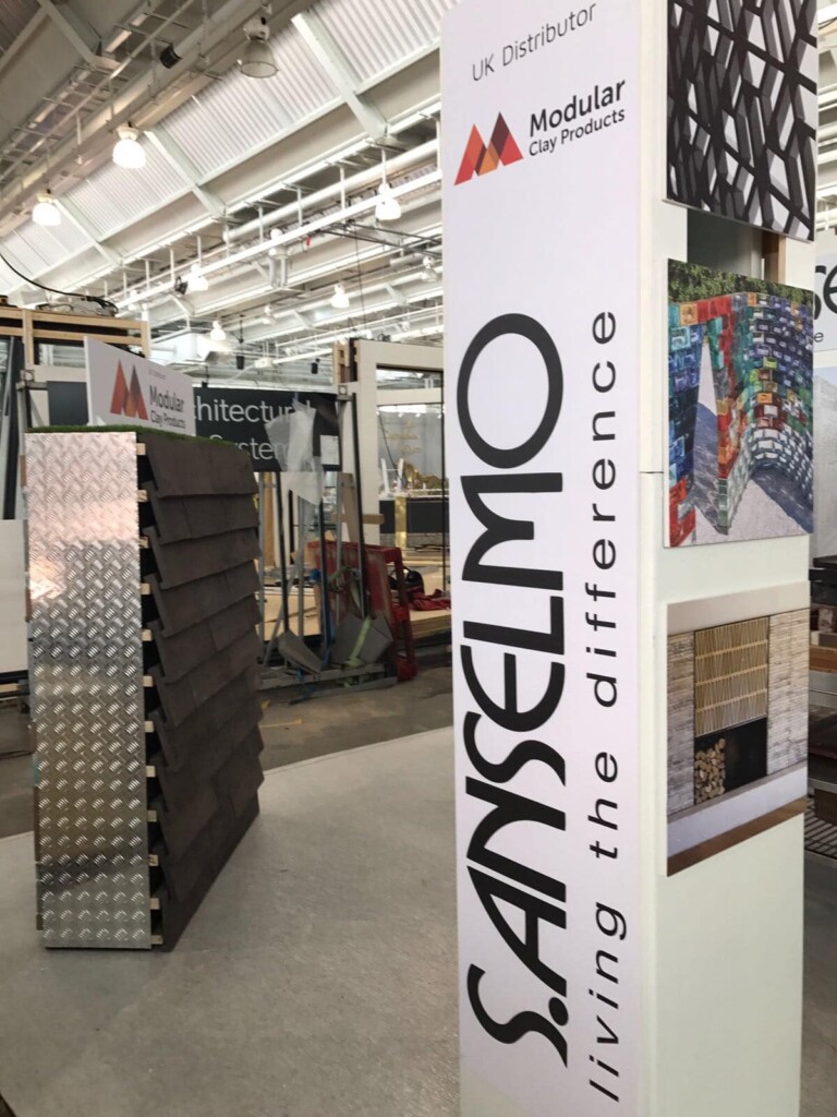Sanelo booth at a trade show.