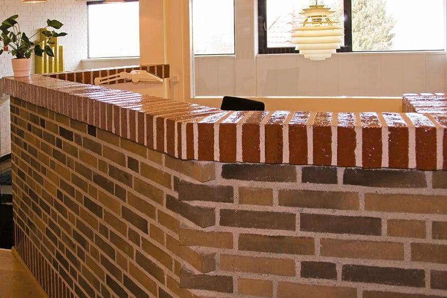 Brown Waterstruck project 2 interior brick wall