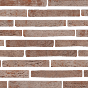 A brick wall with brown and green stripes.