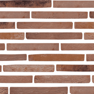 Close-up of a red brick wall showing detailed texture and varied shades of the bricks.