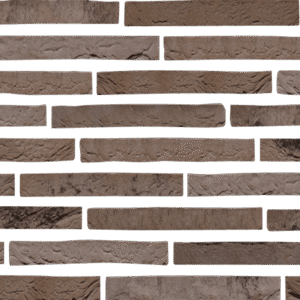 A textured brown stone wall with horizontal layers, showcasing various shades and rough surfaces.