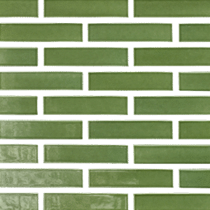 Green MCPGZ0120 tiles arranged in a staggered brick pattern.